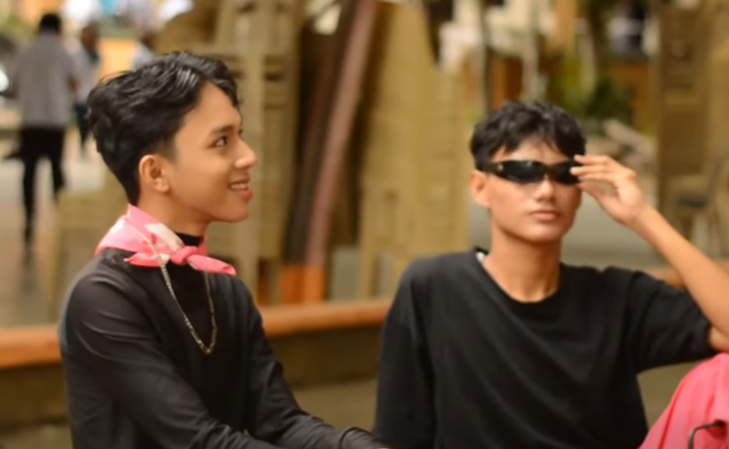 Indak Silakbo performers with pink scarves and sunglasses