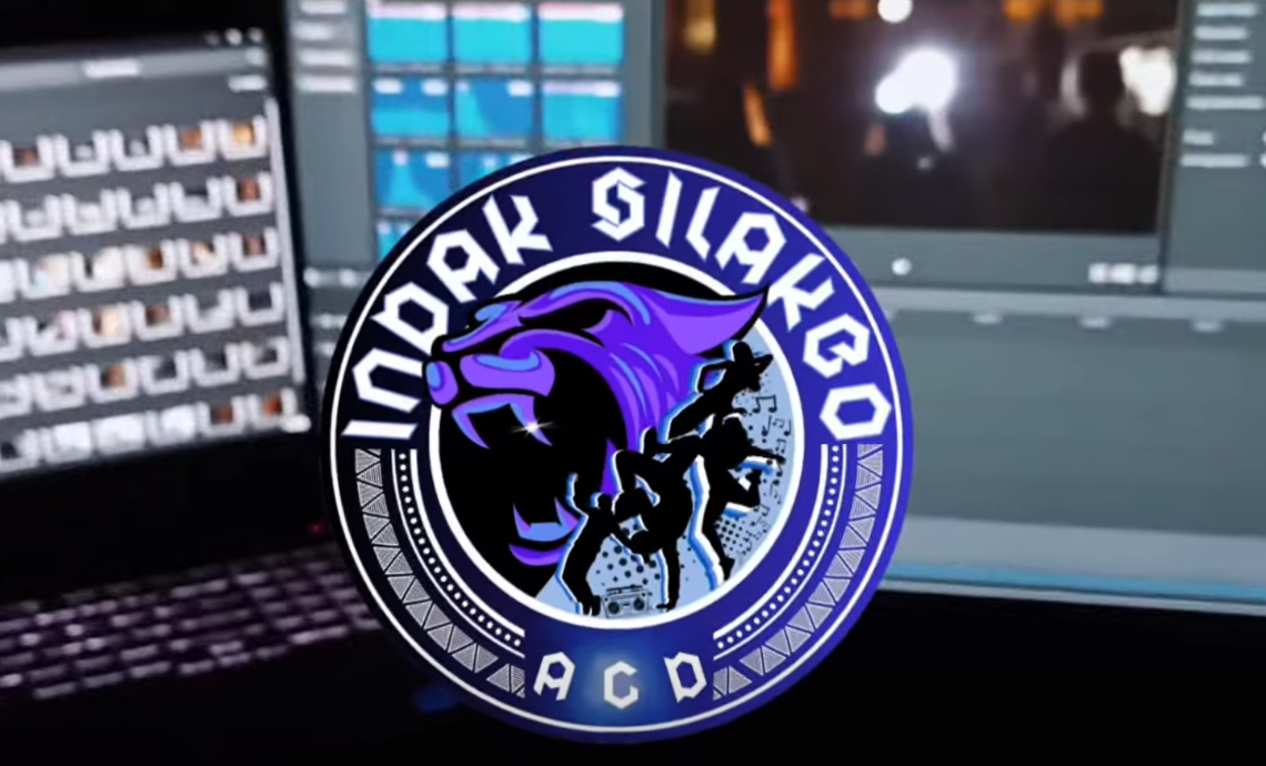 Indak Silakbo logo in front of video editing screens